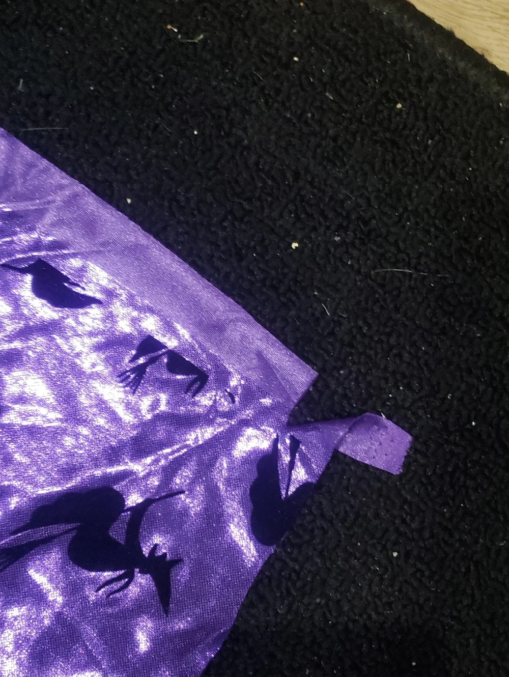 Purple & Black Witch Halloween Goth Table Cloth Amazing!!!